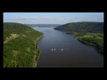 Drone flight over Bear Mountain Bridge