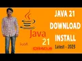 How to Install Java Jdk 21 on Windows 11 l 10