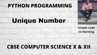 Python program to check Unique Number Hindi