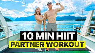10 Min. HIIT Workout für Zuhause | Alleine oder mit Partner | Sascha Huber + Paulina Wallner