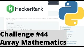 Hackerrank Python Challenge Array Mathematics