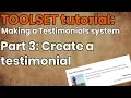 Making a Wordpress Testimonial system with Toolset Part 3 Creating a testimonial
