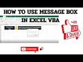 How to Set A Welcome Message Box in Excel VBA