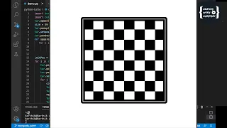 Chess board drawing using python turtle Simple code python turtle graphics