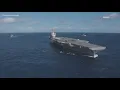 USS Gerald R Ford docks in Greece for repairs after laundry room fire