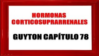 Hormonas corticosuprarrenales PARTE 1  - Guyton capitulo 78