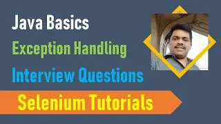 24D Java Basics for Selenium - Exception Handling