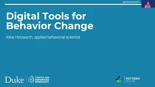 Digital Tools for Behavior Change