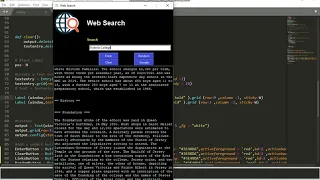 Web Search GUI using python - Tkinter framework