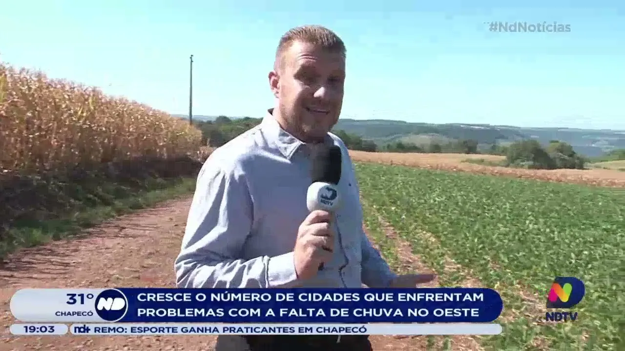 Muitas cidades enfrentam problemas com a falta de chuva no oeste catarinense