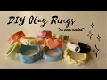 DIY Colorful Air Dry Clay Rings Pinterest TikTok