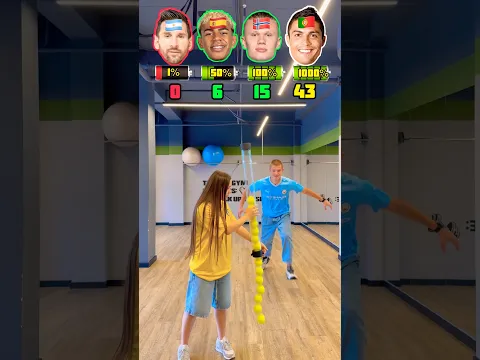 🐱FOOTBALL ENERGY TENNIS BALL 🎾 CHALLENGE/WHO WON?🏆 #ronaldo #messi #soccer #challenge #haaland