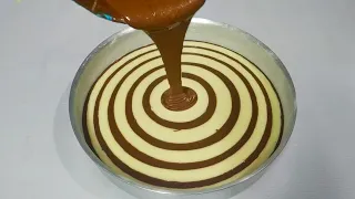 كيك التايجر في الخلاط في 5 دقائق بس ناعمة وخفيفة تذوب في الفم و معلقتين بضيفهم ع الكيك سر نجاحه 