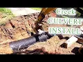 How to replace rusted out culvert pipe deep under road with excavator