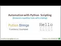 March-2019 Online Batch Day-3 Python Scripting String Operations