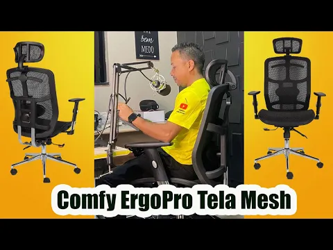 Download MP3 EXCELENTE CADEIRA  PARA ESCRITÓRIO: Comfy ErgoPro Tela Mesh Preta