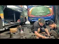 Lagu GANTI KAMPAS REM‼️BANG JHON DAN PAK MAMAD BERKOLABORASI DALAM REPARASI BUS ALS 270