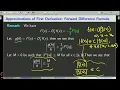 Week 11 Lecture 53 Numerical Differentiation Primitive Finite Difference Formulae