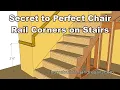 How to Install Chair Railing Around Lower Section of Stairs - Old Fashion Three Piece Miter