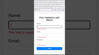 Form Validation with jQuery jQuery Validation Plugin Tutorial
