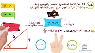 الدوال المثلثية ومقلوباتها اولي ثانوي رياضيات حساب مثلثات مستر محمد مختار 