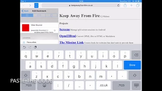 How to make bookmarklets in iOS 11