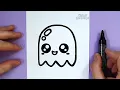 How to Draw a Cute Pac-Man Ghost Easy Step by Step Drawing