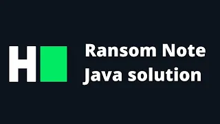 HackerRank Ransom Note Java Solution Arabic