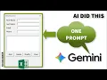 AI Built This Excel Form for Me Using Just One Prompt