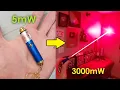 Crazy Keychain Laser Pointer Upgrades 5mW to 3000mW