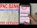 PNC Bank Direct Deposit Form