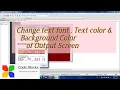 How to Change font text color Background color in Output screen Code blocks Code Blocks