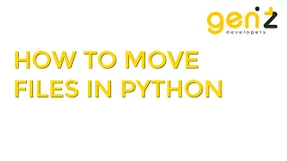 How to Move Files in Python