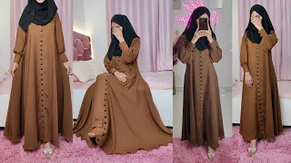 ramadan special trendy hijab abaya dress cutting and stitching pintucks abaya cutting u0026 stitching