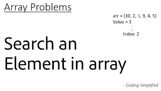 Array - 3 Search a value in Array