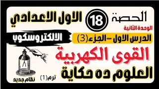 حصة١٨ علوم اولى اعدادي درس القوى الكهربية جزء ٣ اخير مس منى عزام 