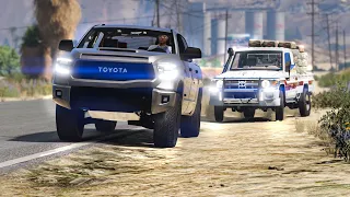 راعي التندرا يغدر بي راعي الشاص لينصدم من فزعة راعي الشاص له في السيل فلم قراند 5 GTA V 