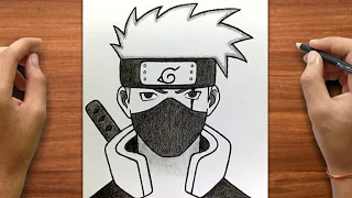 Easy Kakashi Drawing How to Draw Kakashi Hatake Step by Step for Beginners