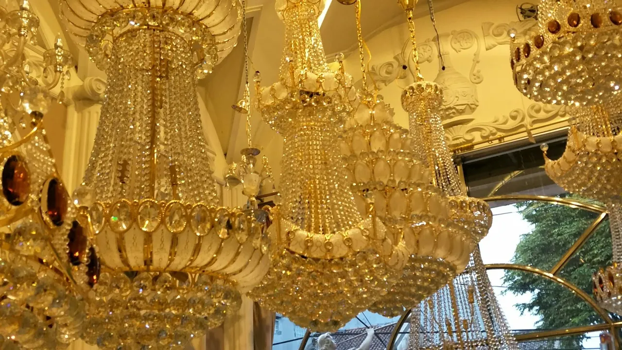 membuat lampu gantung / how to make a chandelier