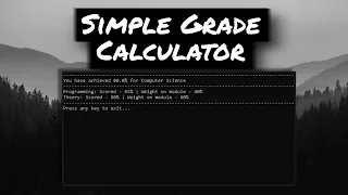 Simple Grade Calculator Python CLI Project