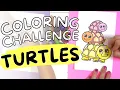Toddler Coloring Challenge - Turtle Animals Fun Color-Along Activity Free Download