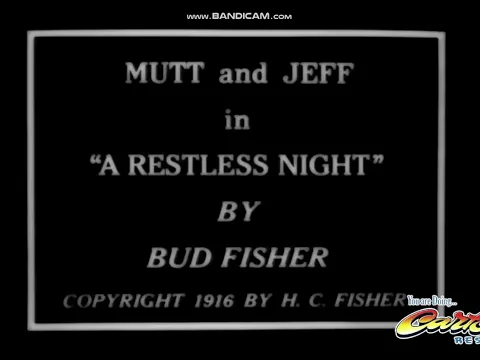 Mutt And Jeff - A Restless Night (1916)