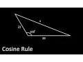 Cosine Rule Example Problem with Steps