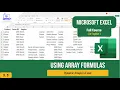 Master Dynamic Arrays in Excel - The Future of Formulas