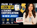 How to look up a teacher certification in New Jersey