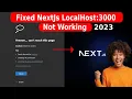 Next JS Local Server Not Starting Fixed