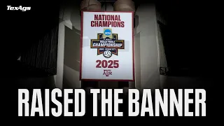 WATCH Texas A M volleyball unveils 2025 national championship banner