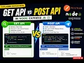 GET API vs POST API in Node js Express js Postman REST API Tutorial for Beginners