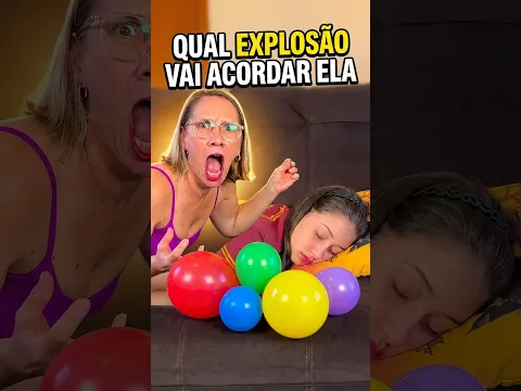 Qual EXPLOSÃO vai Acordar ela😱 What EXPLOSION will wake her up😱#shorts #viral #trending