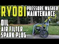 How to change Oil Spark Plug Air Filter on a Ryobi Pressure Washer - Honda Engine Maintenance